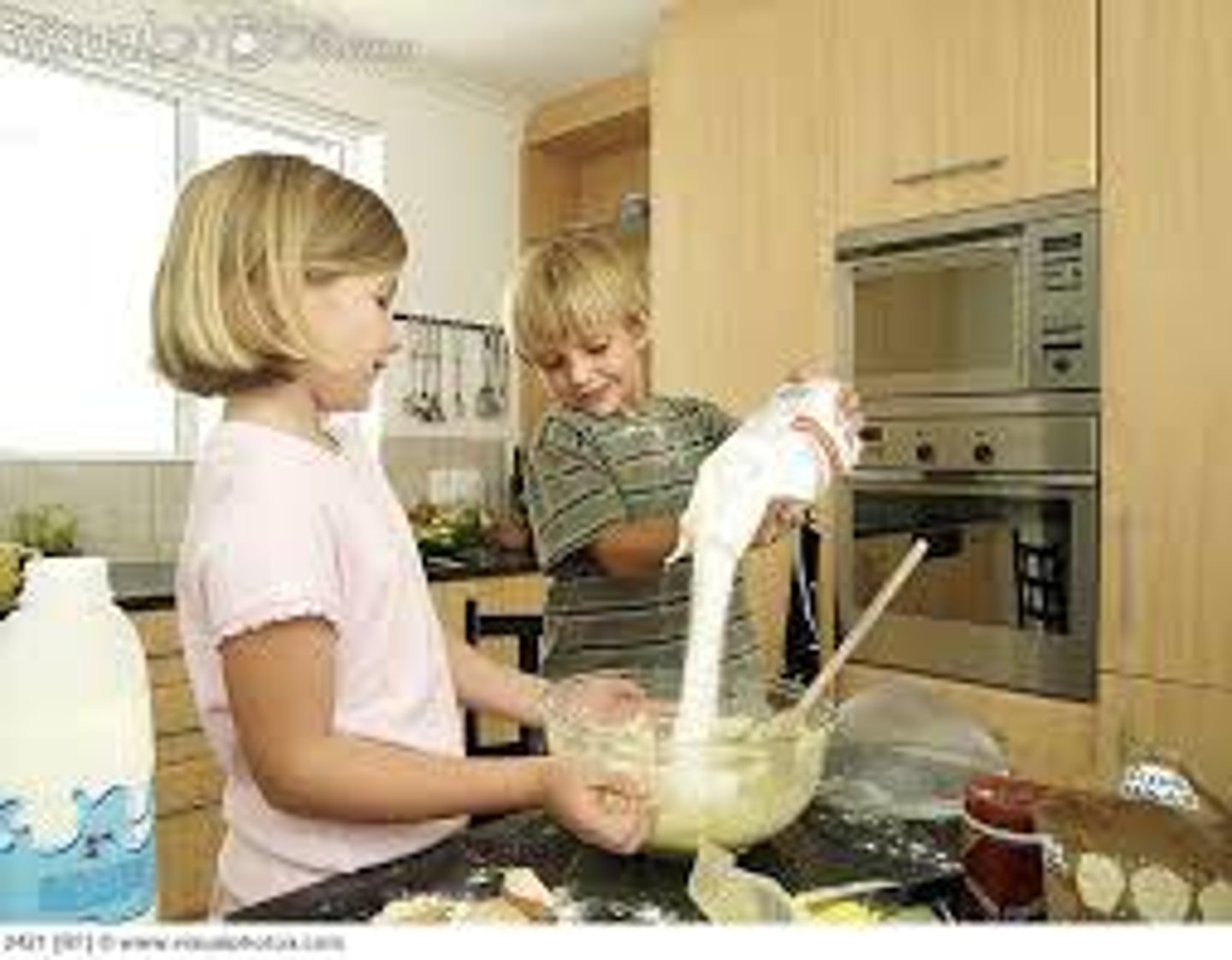 <p>(phrase) to prepare and bake a cake.</p>