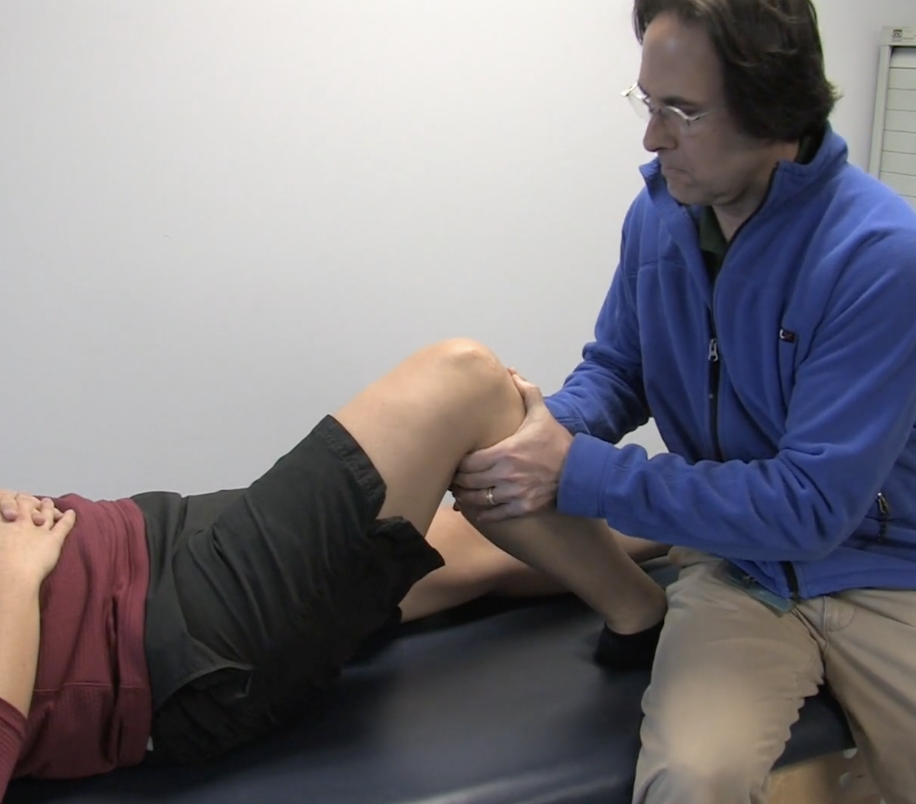 <p>LIGAMENTOUS STABILITY (posterior instability)</p><p><strong>Purpose</strong></p><ul><li><p><span style="color: red;"><strong>Posterior instability</strong></span></p></li><li><p><span style="color: red;"><strong>PCL tear</strong></span></p></li></ul><p></p><p><strong>How to perform</strong></p><ol><li><p>pt supine w/ knee at 90° and the foot in neutral</p></li></ol><ol><li><p>Stabilize the foot by sitting on it</p></li><li><p>Place both hands on the proximal anterior tibia w/ thumbs on the medial and lateral joint lines</p></li><li><p>Translate the tibia posteriorly</p></li><li><p>Compare the amount of movement with the opposite side</p></li><li><p>Translation may be estimated or measured in millimeters</p></li></ol><p></p><p><strong>Positive test</strong></p><ul><li><p><span style="color: red;"><strong>Greater posterior tibial movement on the affected side than the unaffected side </strong></span><strong>= PCL tear</strong></p><ul><li><p>Aka more posterior motion vs the unaffected side</p></li></ul></li></ul><p></p>
