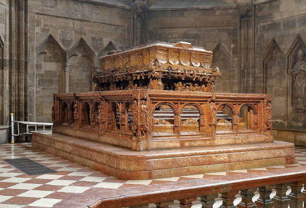 <p>N. G. z Leydenu , náhrobek císaře Fridricha III ., 1470</p>
