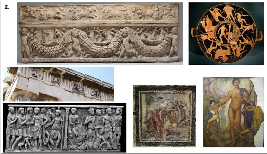 <p>What myths/characters do these images all have in common? </p>