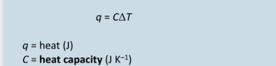<p>q=mc(delta)T</p>