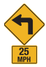 <p>Advisory Speed Sign</p>