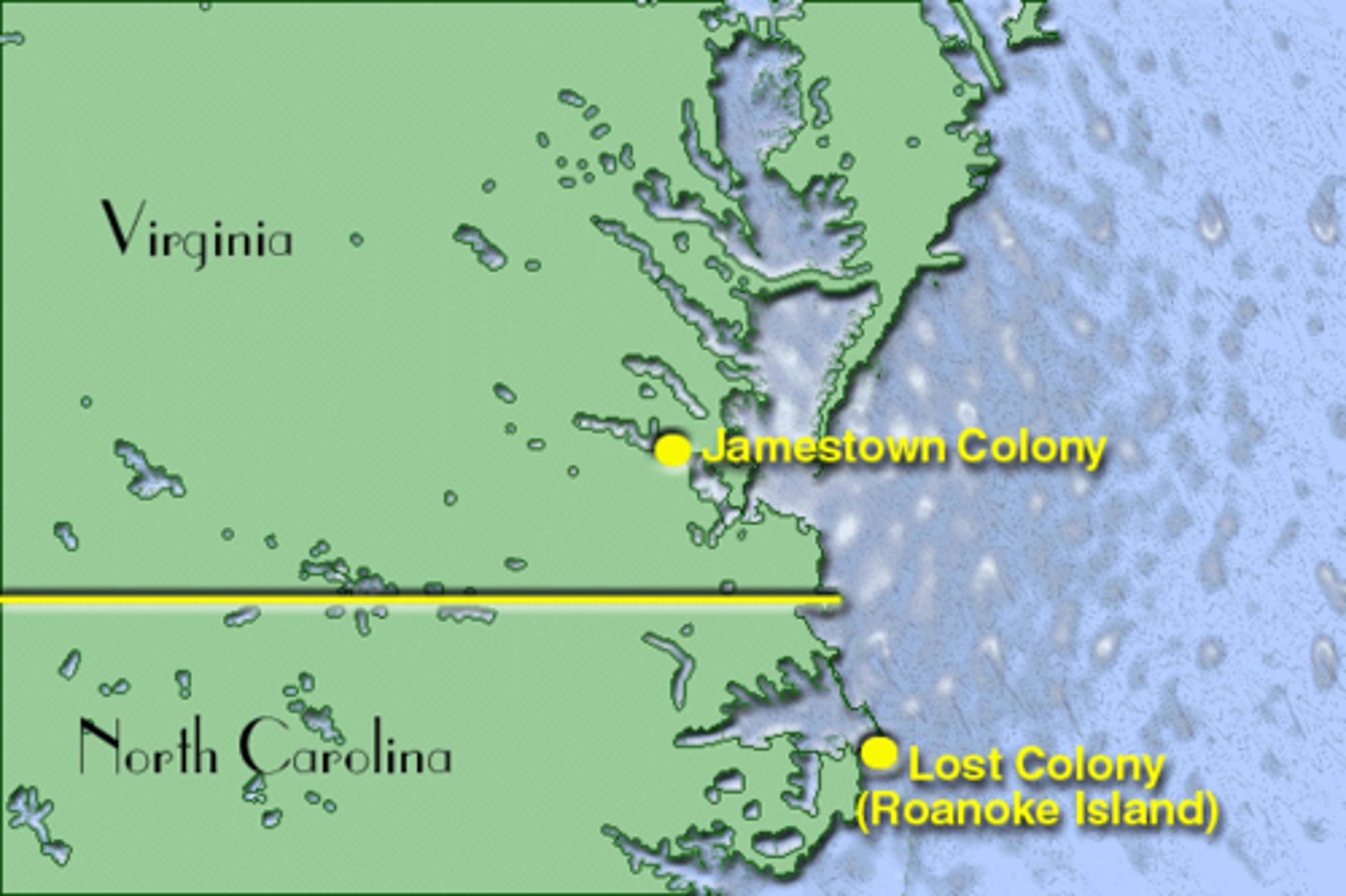 <p>first permanent English settlement</p>