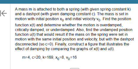 <p>damped eq, system type, undamped equation</p>