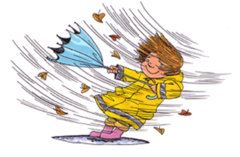 <p>when there is a lot of wind</p>