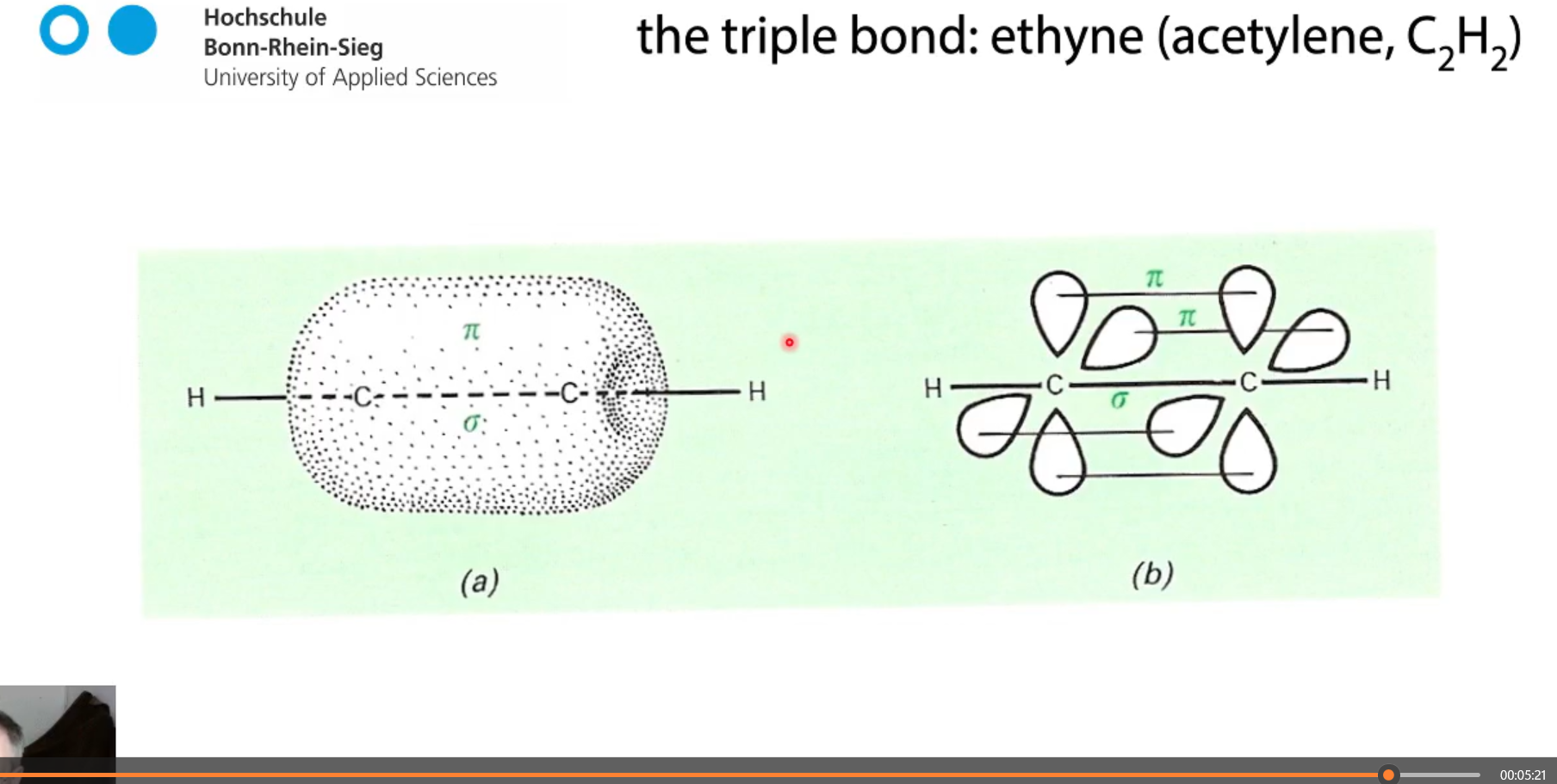 <p>1 sigma bond and two pi bonds </p>