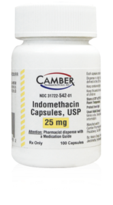 <ul><li><p><mark data-color="#fff696" style="background-color: rgb(255, 246, 150); color: inherit;">Class: Non-selective NSAID</mark></p></li><li><p>MOA: COX inhibitor (pseudo-irreversible), <strong>more potent than Aspirin (analgesic and antipyretic activity).</strong></p></li><li><p>Similar DDIs and effect of renal impairment as Aspirin</p></li><li><p>BBW: ↑ CV thrombotic risk (MI, stroke), especially post-CABG</p></li><li><p>Metabolism: Phase I Oxidation, Phase II Glucuronidation, Amide Hydrolysis → Inactive </p></li></ul><p></p>