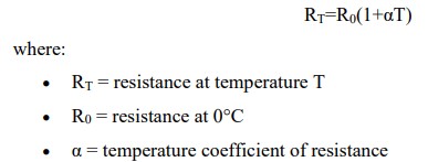 <ul><li><p>The working principle of RTD is based on the <span style="color: red;">positive temperature coefficient of resistance of metals</span></p></li><li><p>As temperature increases, the resistance of the metal increases linearly.</p></li></ul><p></p>