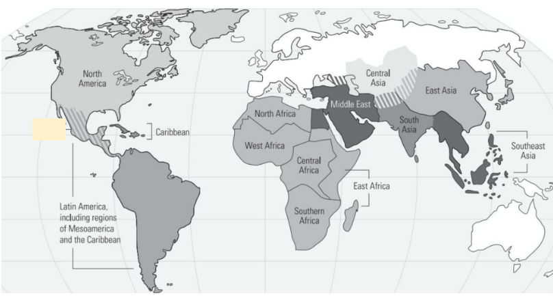 <p>What is the covered Region?</p>