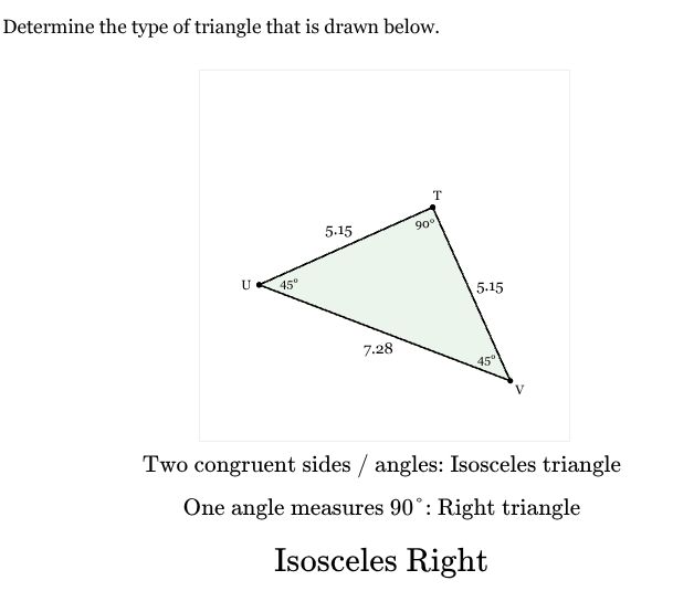 <ol start="5"><li><p><span><strong>Isosceles&nbsp;Right</strong></span></p></li></ol><p></p>