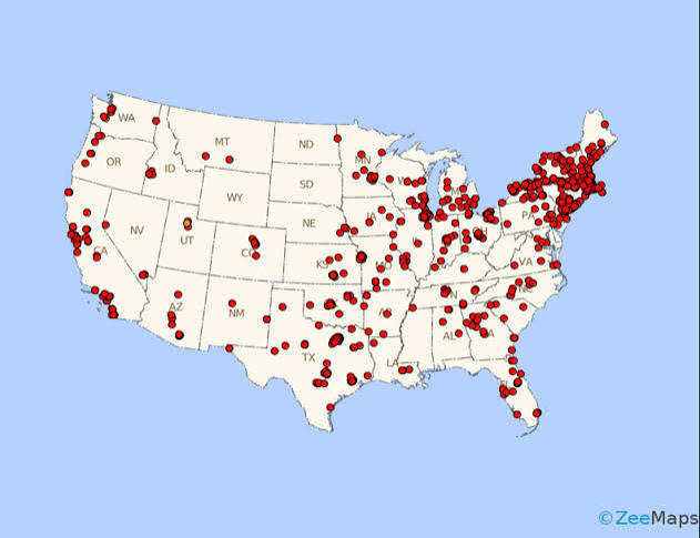 <p>dot density maps or dot distribution maps</p>