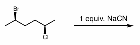 <ol><li><p>find the product </p></li><li><p>what if there were excess NaCN? </p></li></ol><p></p>