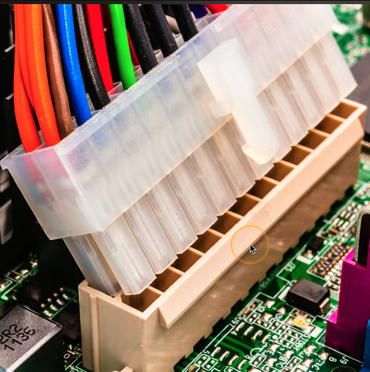 <p>Main motherboard power → 20-pin original, 24-pin for PCIe</p>