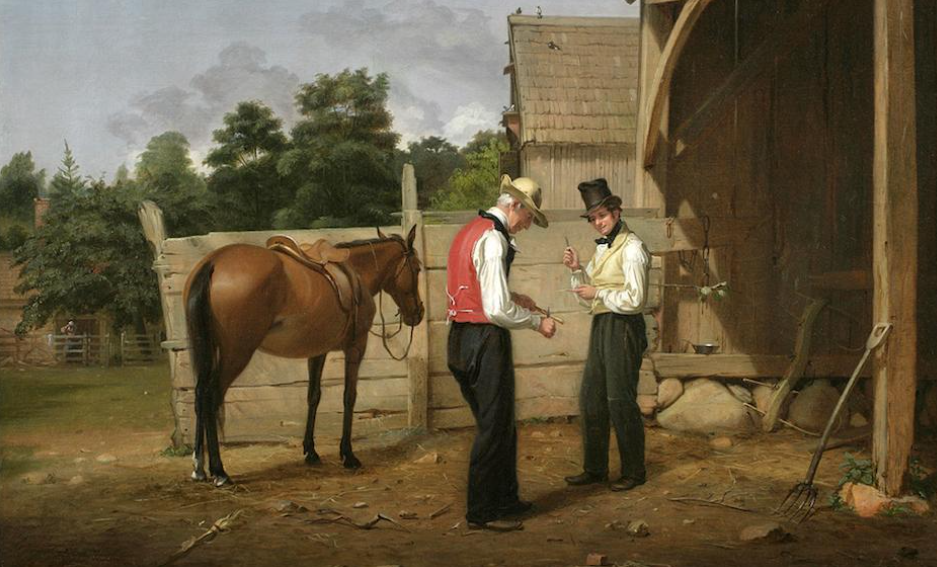 <p>William Sidney Mount, <em>Bargaining for a Horse</em> (1835)</p>