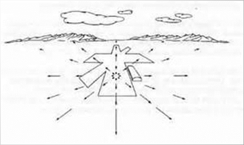 <p>In optic flow, what do expansion and contraction indicate?</p>