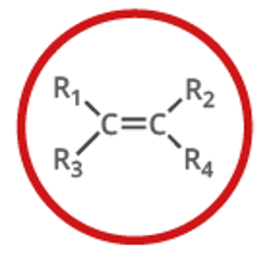 <p>(-ene), hydrocarbon, ex. ethene</p>