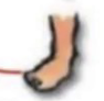 <p>Sole of foot outward</p>