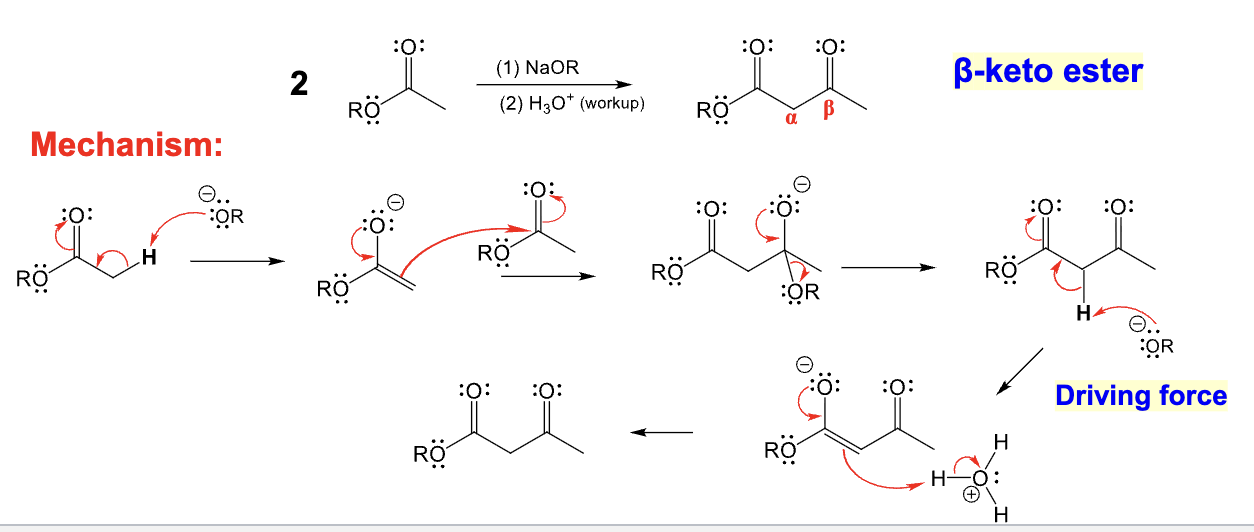 <ul><li><p>Used in Claisen Condensation</p></li></ul><p></p>