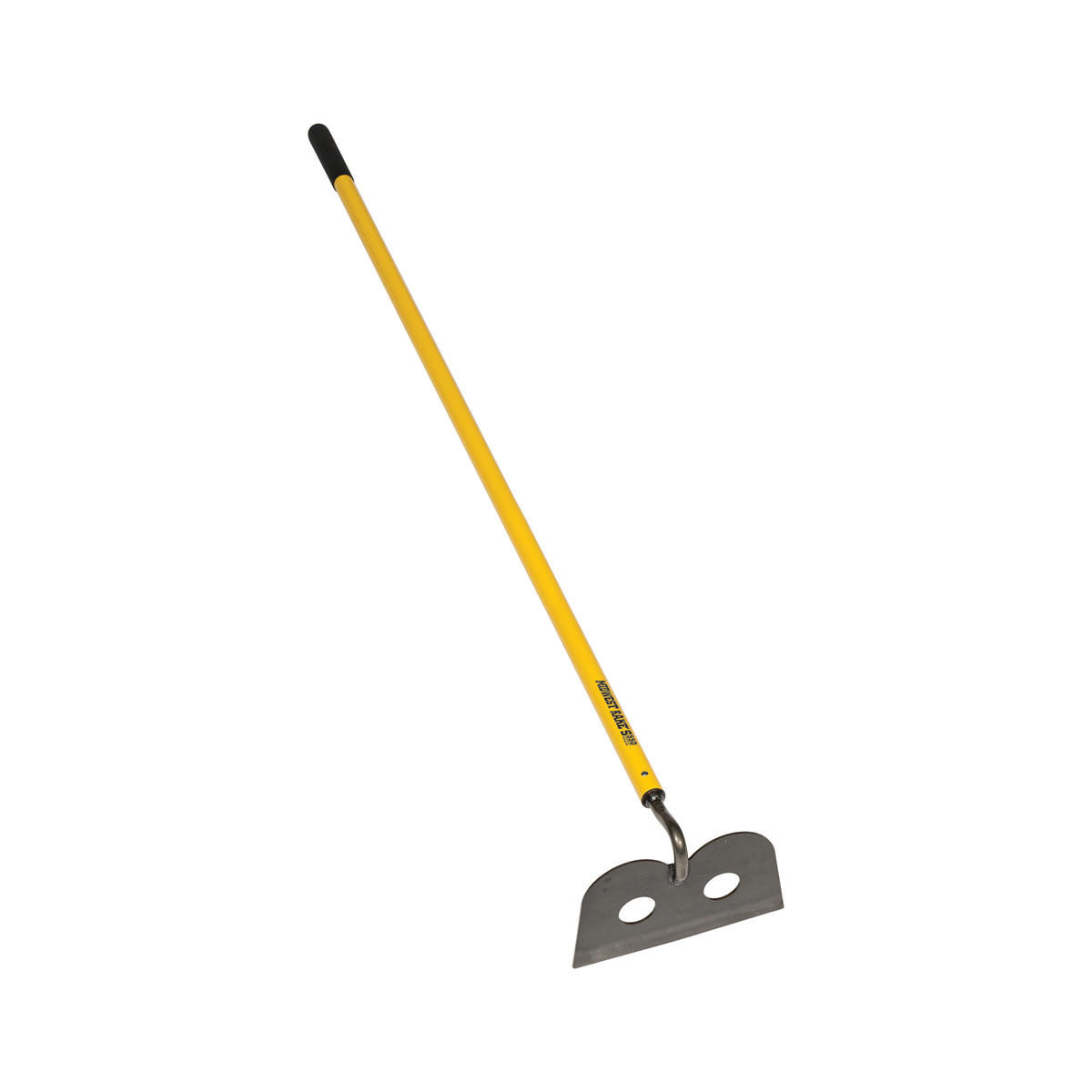 <p>Long-handled mixing tool with perforated blade used for blending mortar, typically with a 5½-foot handle.</p>