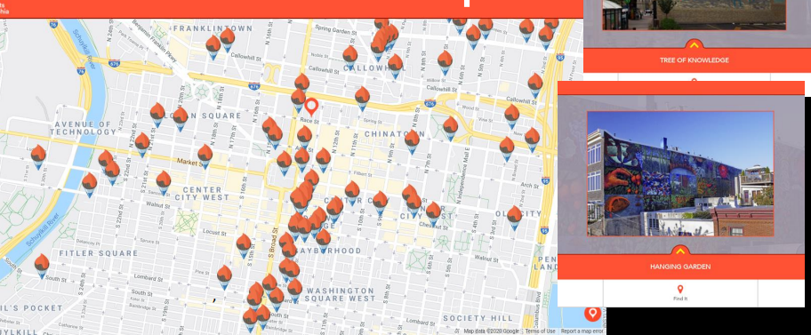 <p>subsidized and paid for mural paintings throughout the city. Some murals are subjects around nature. Murals are tracked and can be found on an online map</p>