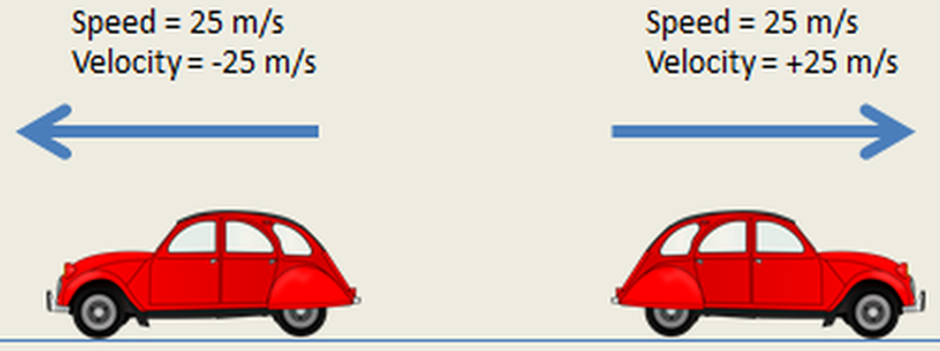 <p>the speed and direction of a moving object</p>
