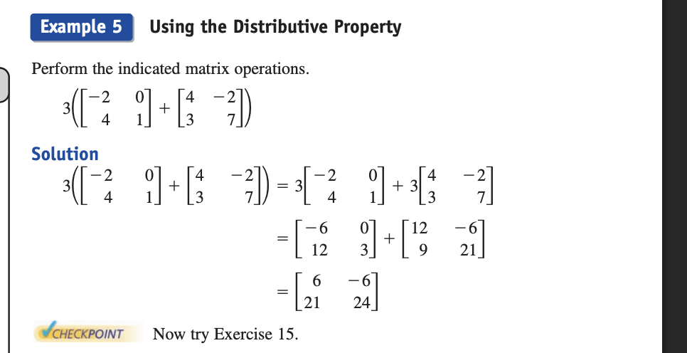 <p><strong><em><u><mark data-color="red" style="background-color: red; color: inherit;">Get same result if add 2 matrices first and then multiply the matrix by 3 </mark></u></em></strong></p>