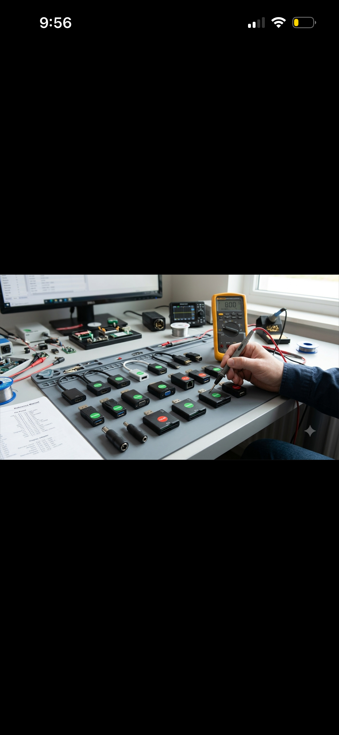 <p>Today I tested adaptars to make sure none of them were defective</p>
