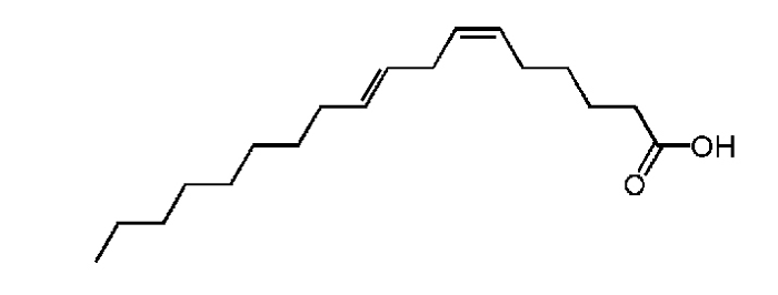 <p>Name this fatty acid (include cis/trans in the name) using the Ω nomenclature.</p>