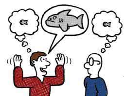 <p>exaggerate (v)</p>