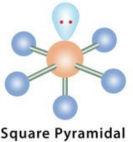 <p>square pyramidal, < 90 and < 90</p>