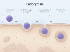 <p>The movement of large molecules into the cell, often triggered by the interaction of a transport protein with the plasma membrane.</p>