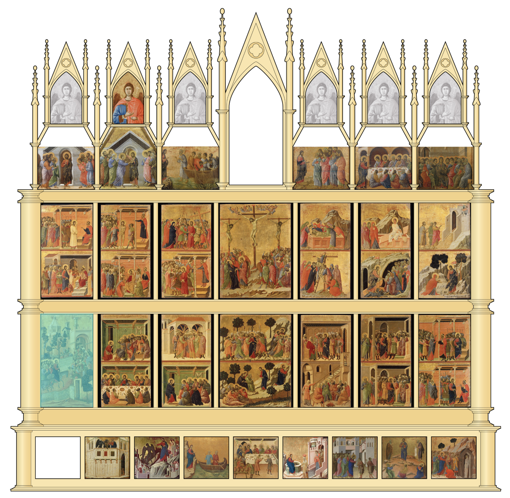 <p>What is the correct label for this area of Duccio's Maestà?</p>