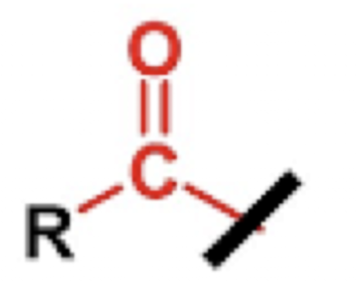 <p>A functional group formed through the removal of a hydroxyl group from an oxoacid (typically carboxylic acid) when it is in the process of forming a linkage to another molecule, consisting of a carbonyl group bonded to an alkyl group</p>