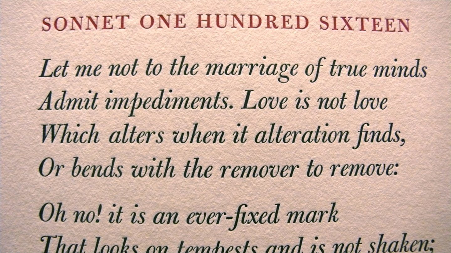 <p>a sonnet rhyming ababcdcdededgg</p>