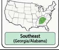 <p>Southeast (Georgia/Alabama) — agricultural society; also called Muscogee</p>