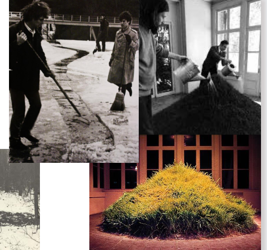 <ul><li><p>land art exhibition → site-specific, natural materials </p></li><li><p>not invasive, destructive </p></li></ul><p></p>