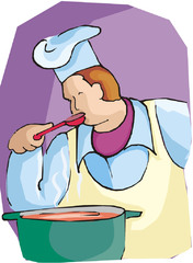 <p>to taste, to try</p>