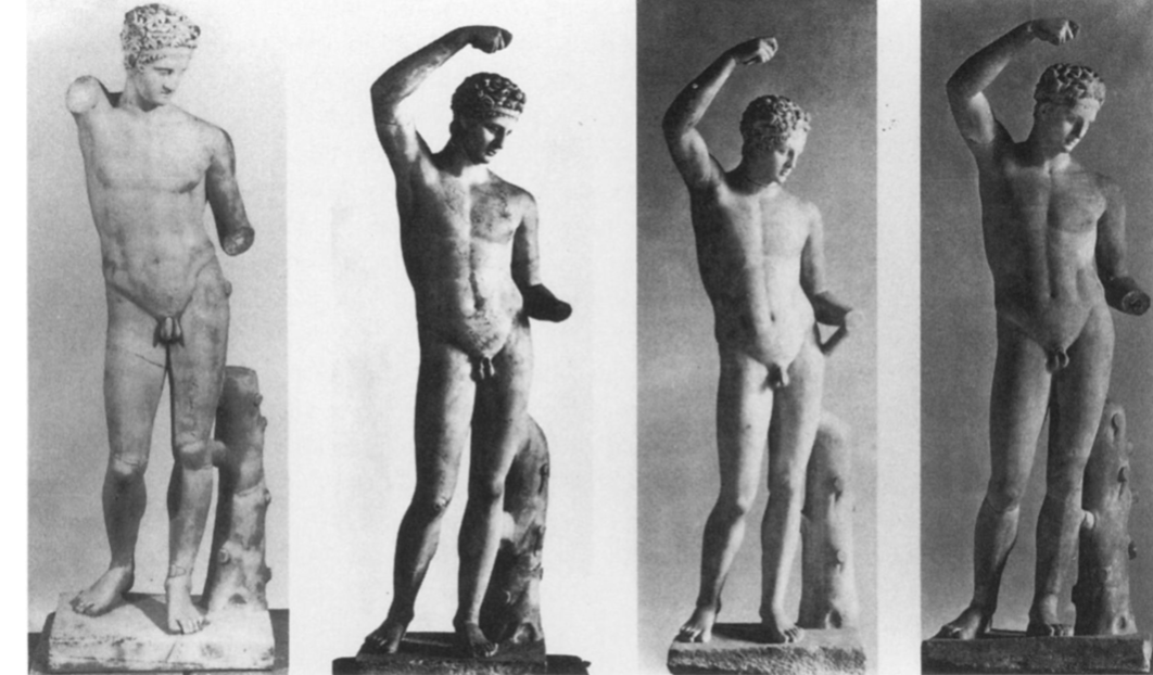 <p>Four pouring satyrs,</p>