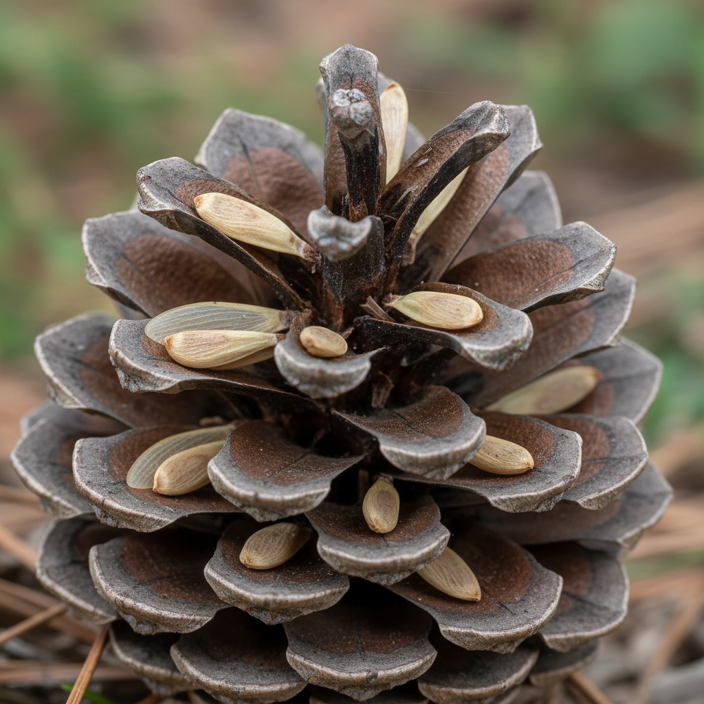 <p>The term for conifer seeds because they are not protected inside a fruit.</p>
