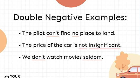 <p>Double Negatives</p>