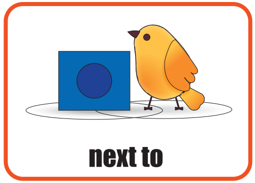 <p>beside, next to</p>