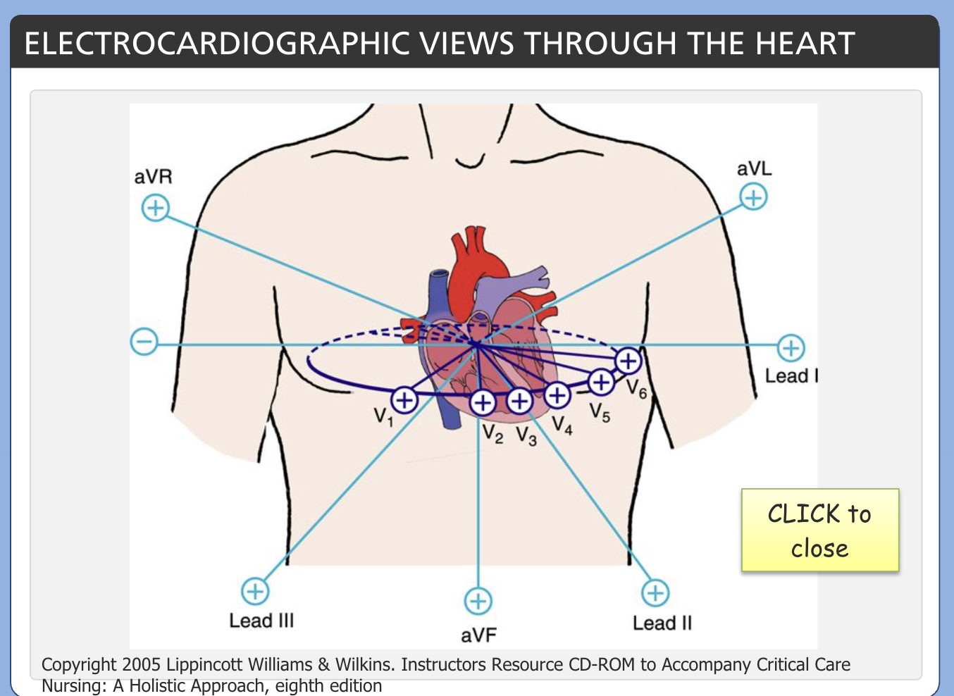<p>Refer to picture. </p><p>Leads I, II and III use the three main electrodes. Right Arm, Left Arm, Left Leg to gain capture. The electrodes form an imaginary triangle called Einthoven’s Triangle. It is an equilateral triangle which has the heart at its centre.</p>