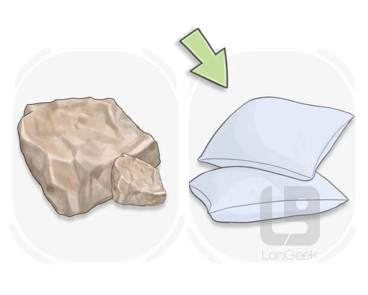 <p>the pillows are _____ but the stones are hard</p>