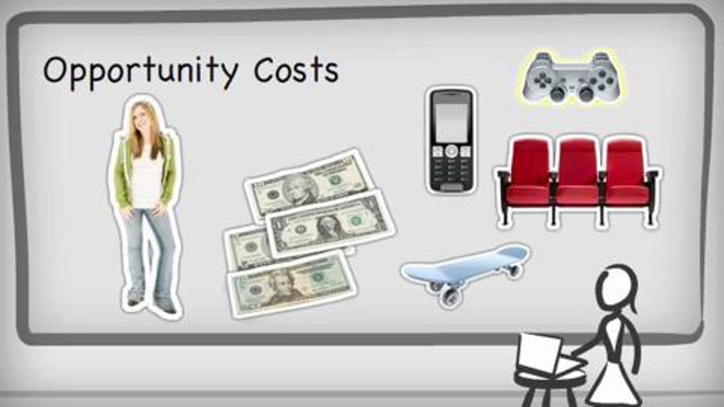 <p>If everything involves a cost, and this cost is the next best alternative foregone, this implies that we must make choices about how to allocate time, resources, etc. Ex. One more hour of sleep means one less hour studying.</p>