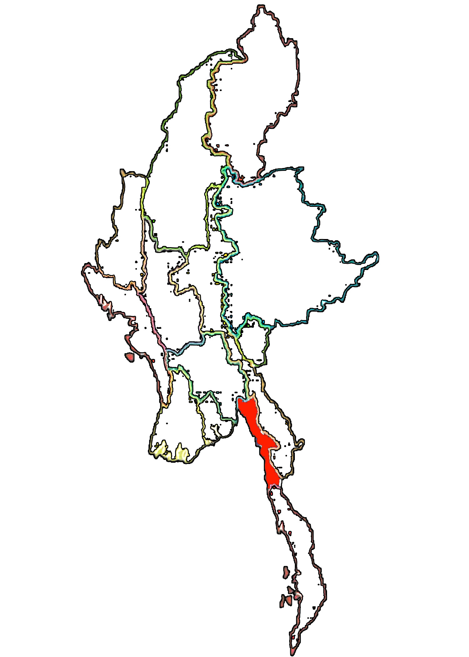 <p>Which state or region is highlighted?</p>