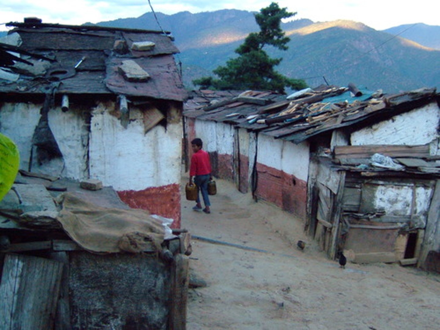 <p>un bidonville</p>