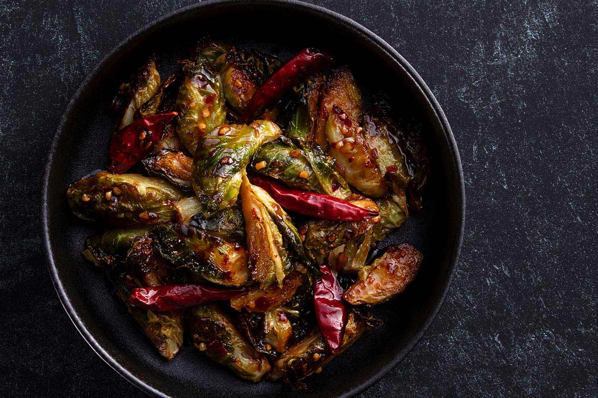 <p>Kung Pao Brussels Sprouts</p>