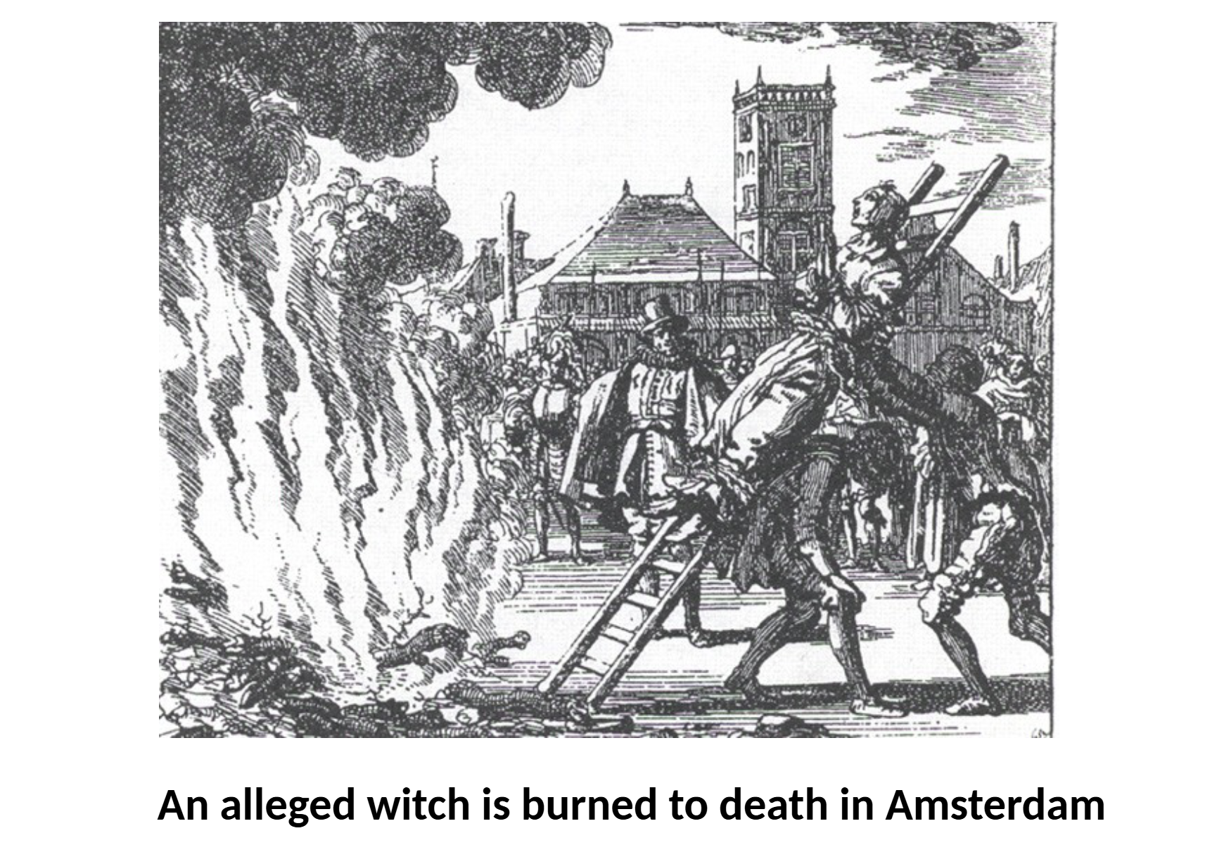 <ul><li><p>it was once commonly believed a witch’s power could be nullified by destroying her blood in a fire, hence the burning at the stake</p></li><li><p>uncooperative witches sometimes burned w/green wood, which took longer to kill them</p></li><li><p>burning of a witch was a great public occasion/spectacle, + this execution took place shortly after the sentencing</p></li><li><p>the witch would often be strangled first, then burned, if she was not dead + escaped the flames onlookers would shove her back into the flames</p></li><li><p>English Witches were often not burned @the stake/tortured in the popular continental manner</p></li><li><p>death @the stake was a fate reserved for traitors/heretics under the WC Act of 1563</p></li><li><p>superstitions surrounding witches/how to interact w/+ handle them </p></li><li><p>Approximately 1000 people were hanged for WC in England, of these 400 were hanged over a 14 month period by Matthew Hopkins </p></li></ul><p></p>