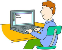 <p>we write text messages to each other</p>
