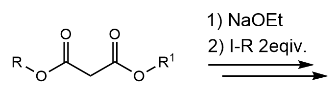 <p>mechanism (malonic ester)</p>